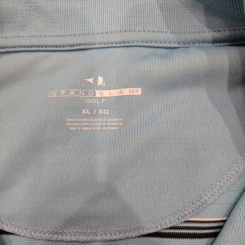 Men's Blue Striped Polo Shirt - Picture 2 of 4